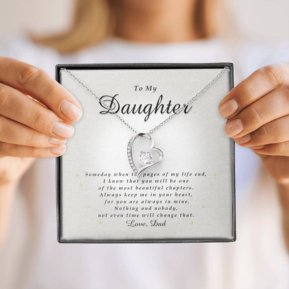 Forever Heart Necklace, Gift for Daughter from Dad
