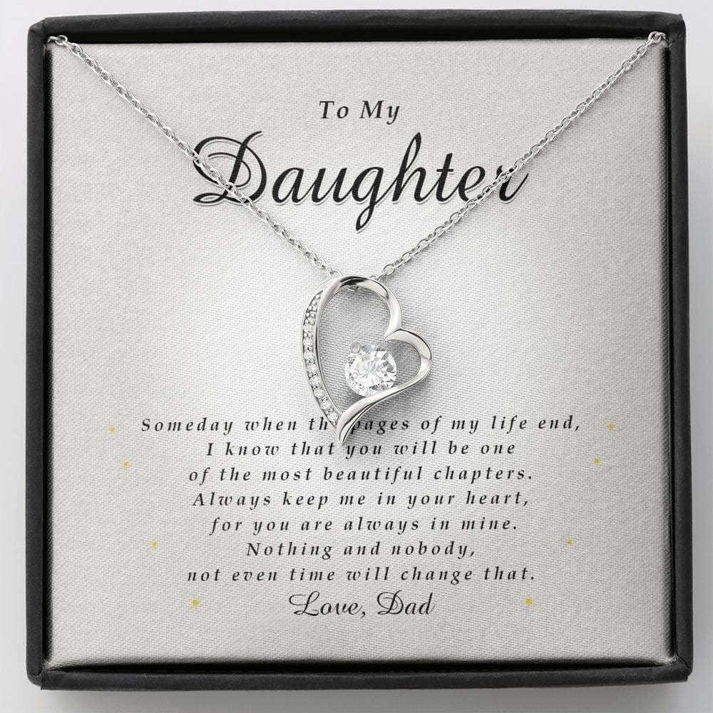 Forever Heart Necklace, Gift for Daughter from Dad