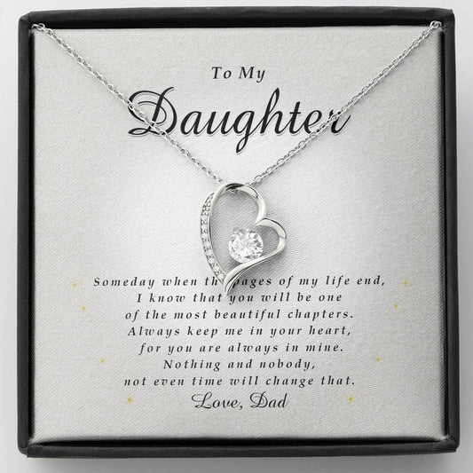 Forever Heart Necklace, Gift for Daughter from Dad