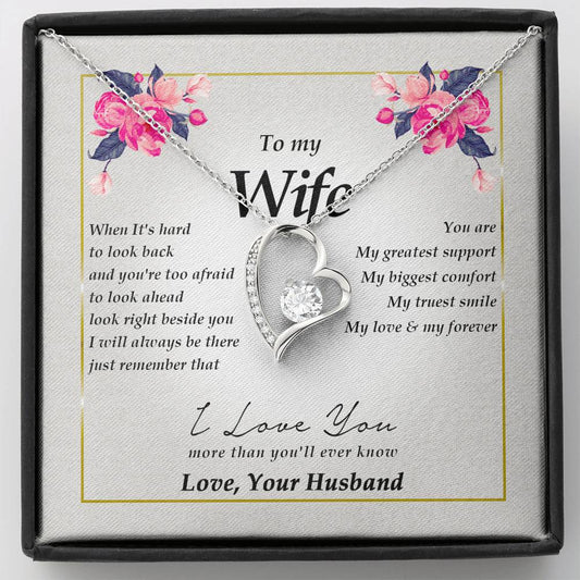 Best Wife Gift from Husband, Forever Heart Necklace
