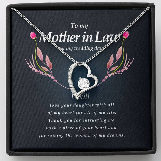 Forever Heart Necklace, Mother In Law Necklace