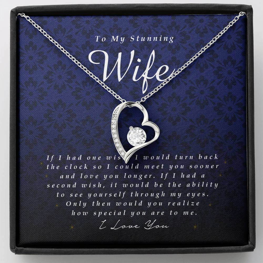 Forever Heart Necklace, To My Stunning Wife