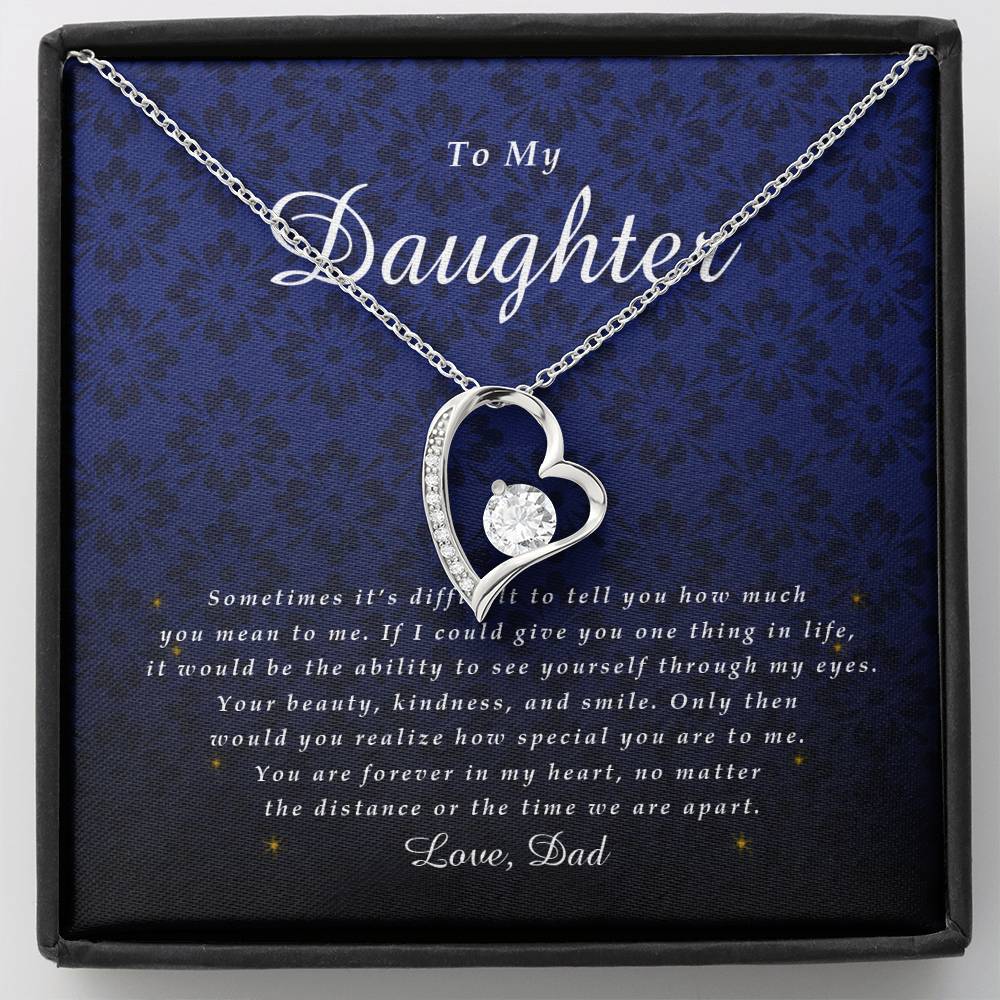 Forever Heart Necklace, To My Daughter