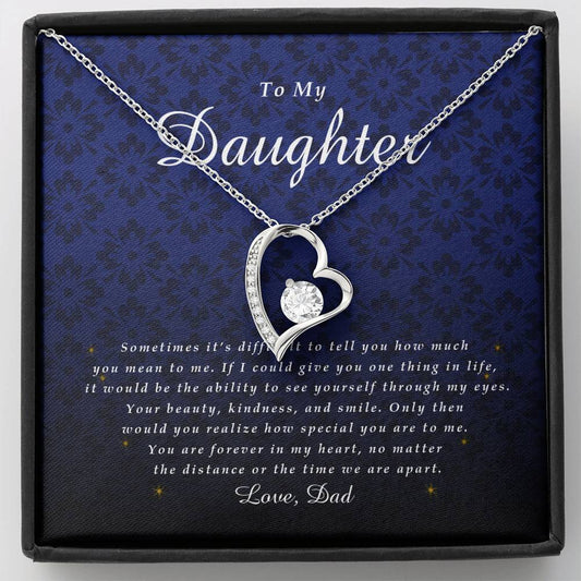Forever Heart Necklace, To My Daughter
