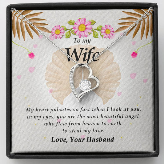 Best Wife Gift from Husband, Forever Heart Necklace