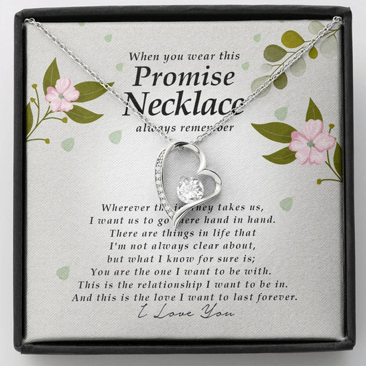 Forever Heart Necklace, Promise Necklace for Her