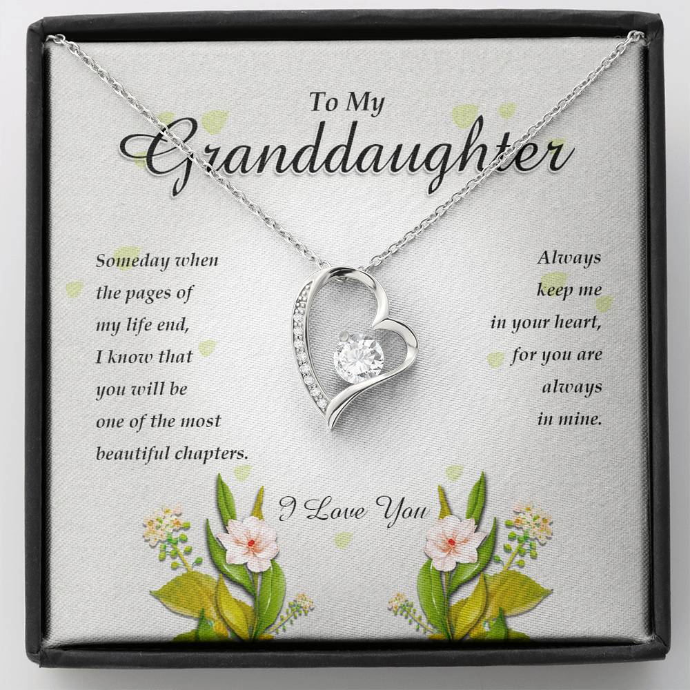 Forever Heart Necklace, To My Granddaughter