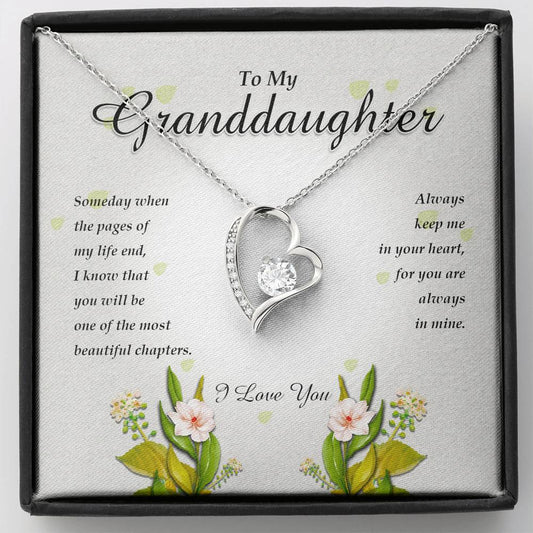 Forever Heart Necklace, To My Granddaughter