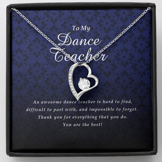 Forever Heart Necklace, Dance Teacher Gift