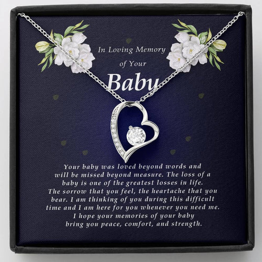 Forever Heart Necklace, Memorial Gift For Loss of Baby
