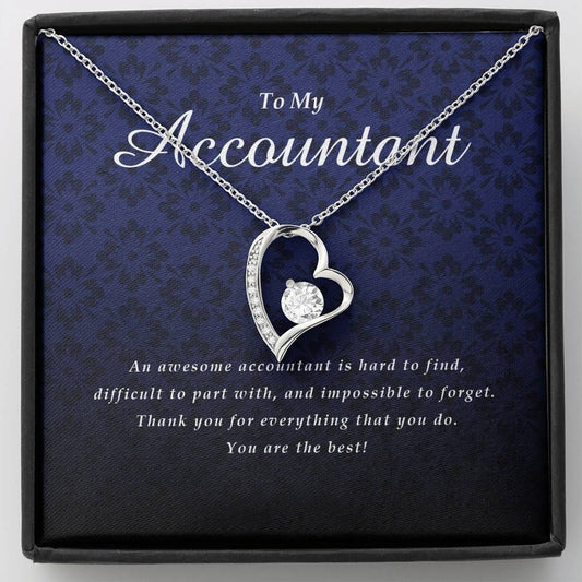 Forever Heart Necklace, Accountant Gift