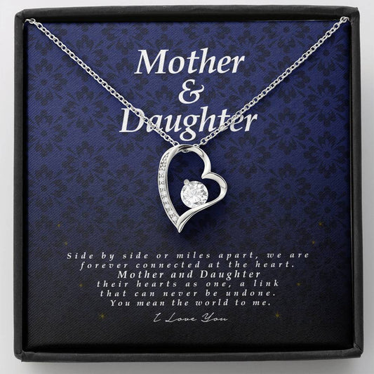 Mother and Daughter Gift, Forever Heart Necklace