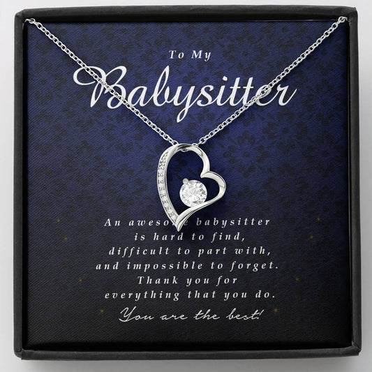 Forever Heart Necklace, To My Babysitter