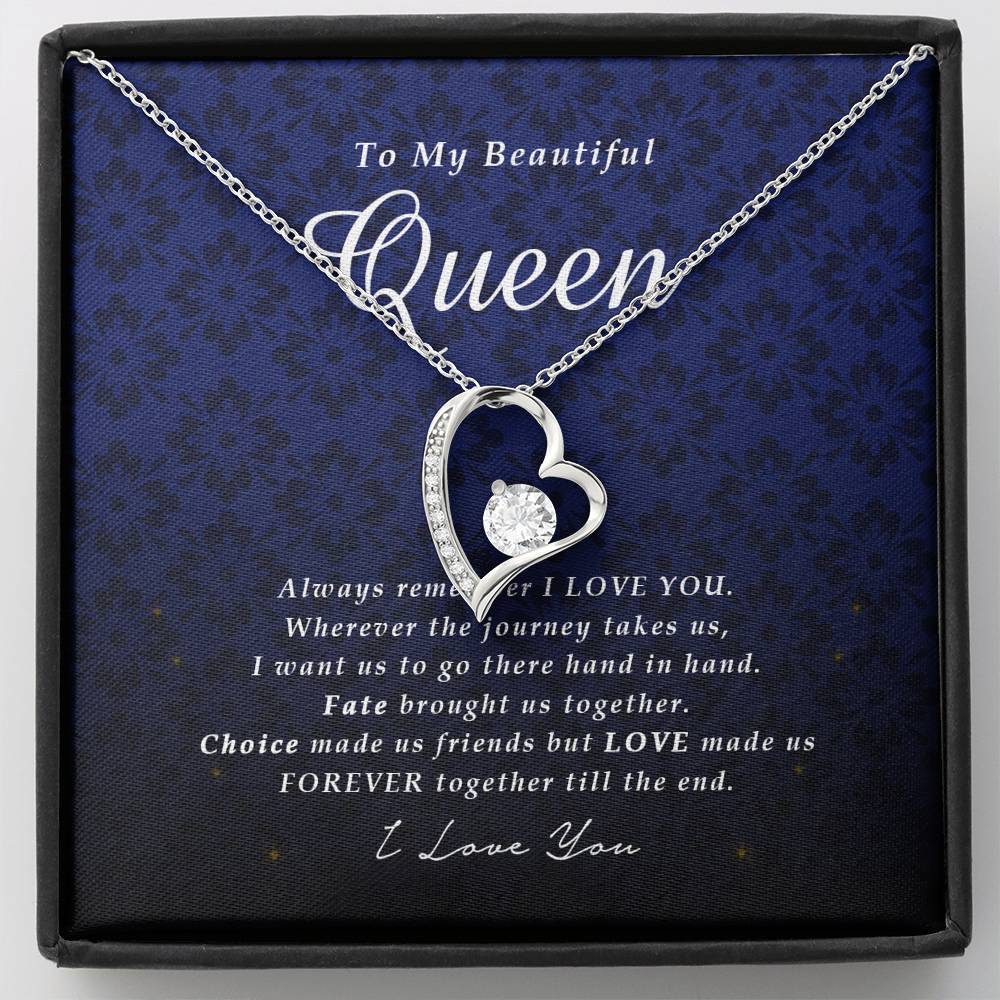 Forever Heart Necklace, To My Beautiful Queen