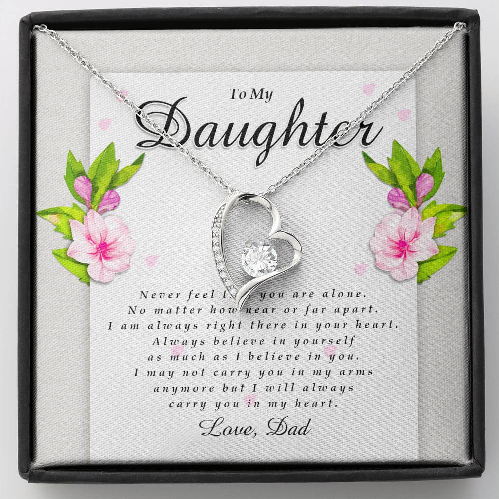 Forever Heart Necklace, Daughter Gift from Dad