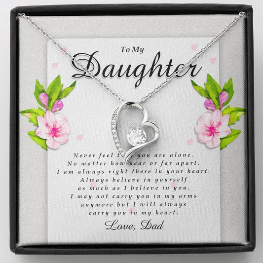 Forever Heart Necklace, Daughter Gift from Dad