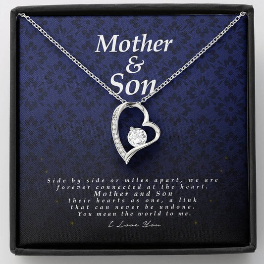 Mother and Son Gift, Forever Heart Necklace