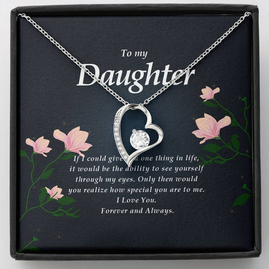 Forever Heart Necklace, To My Daughter from Mom and Dad