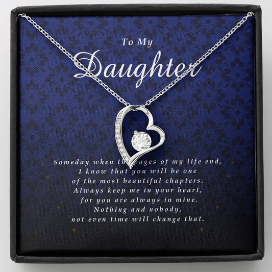 Forever Heart Necklace, Gift for Daughter from Mom / Dad