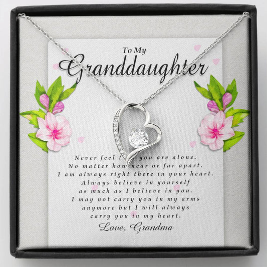 Forever Heart Necklace, Granddaughter Gift from Grandma