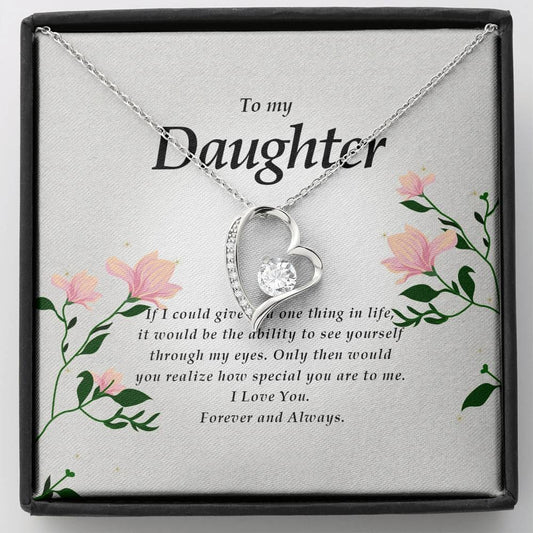 Forever Heart Necklace, To My Daughter from Mom and Dad