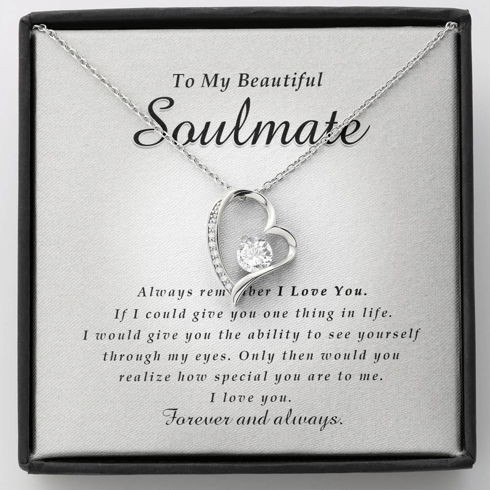 Forever Heart Necklace, To My Beautiful Soulmate