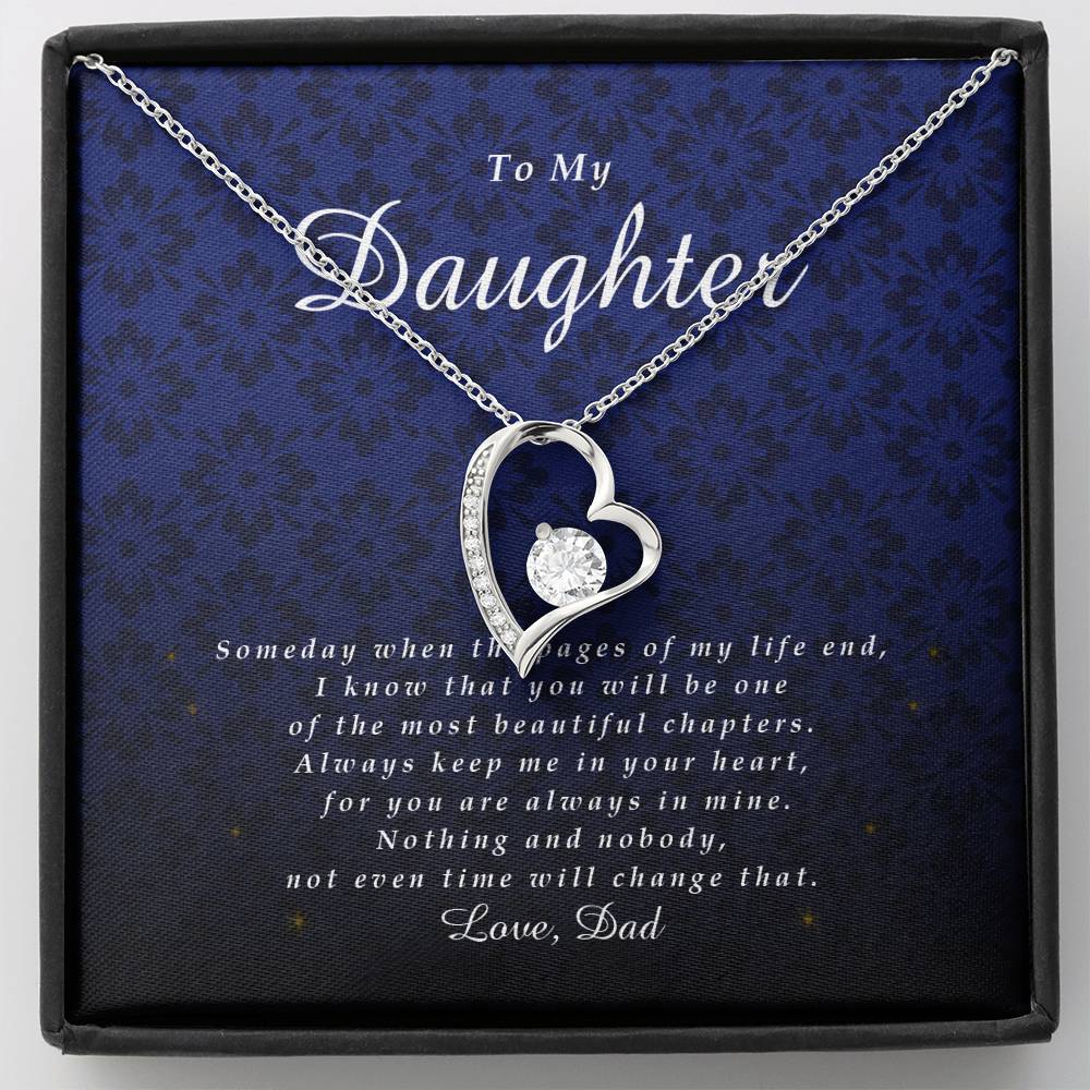 Forever Heart Necklace, Gift for Daughter from Dad