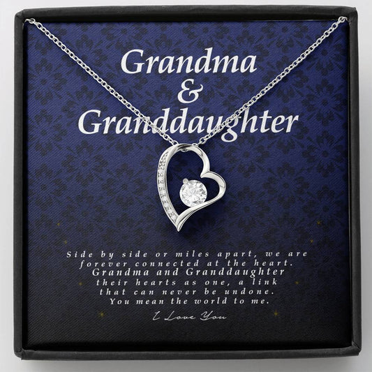 Grandma and Granddaughter Gift, Forever Heart Necklace