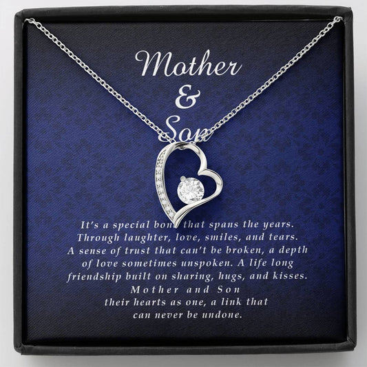 Forever Heart Necklace, Mother Jewelry Card from Son