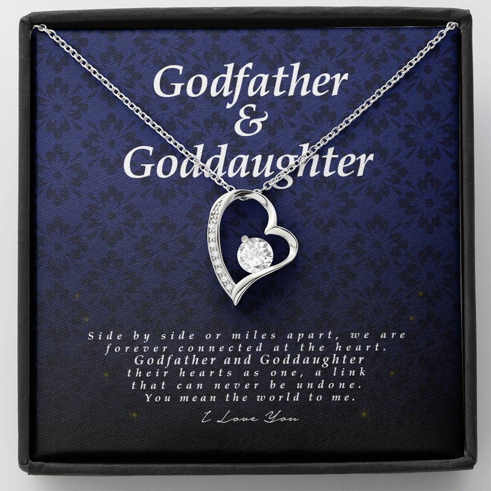 Godfather and Goddaughter Forever Heart Necklace