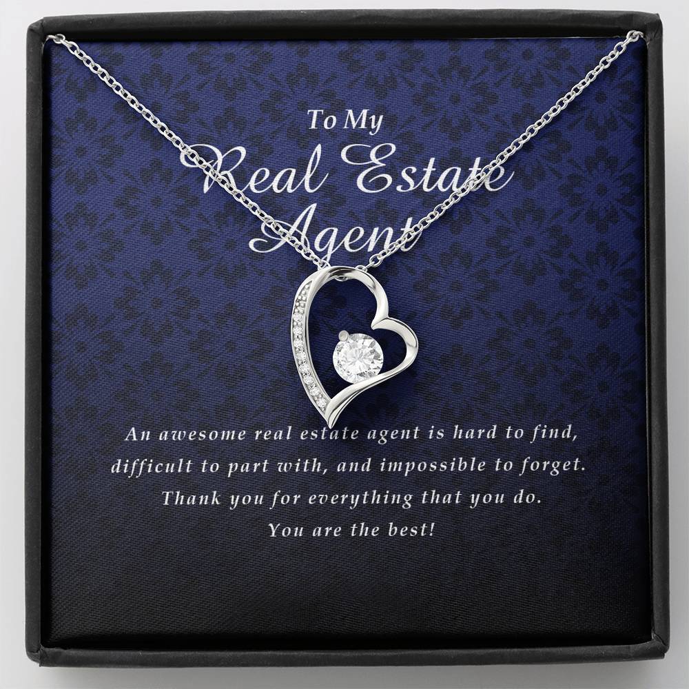 Forever Heart Necklace, Real Estate Agent Gift