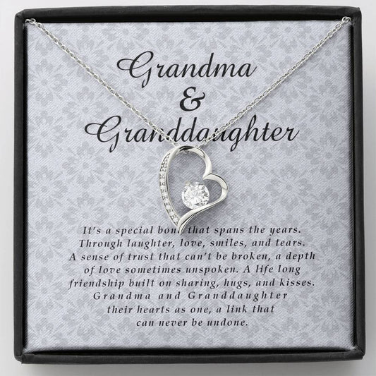 Grandma and Granddaughter Jewelry Card, Forever Heart Necklace