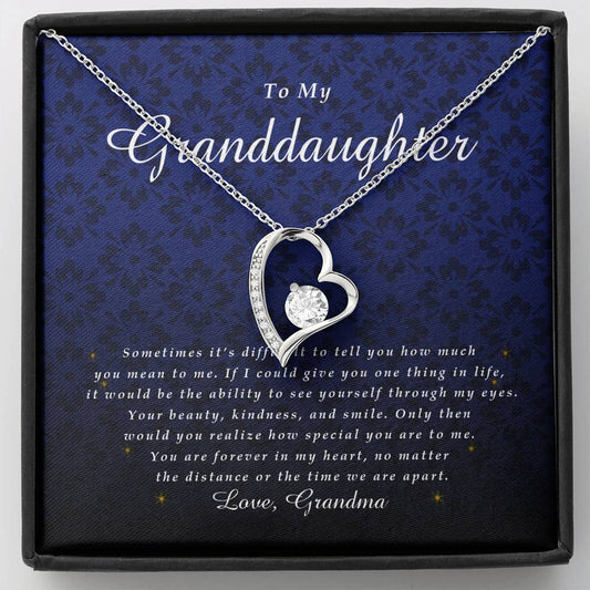 Forever Heart Necklace, To My Granddaughter