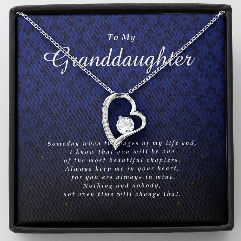 Forever Heart Necklace, Gift for Granddaughter from Grandma / Grandpa