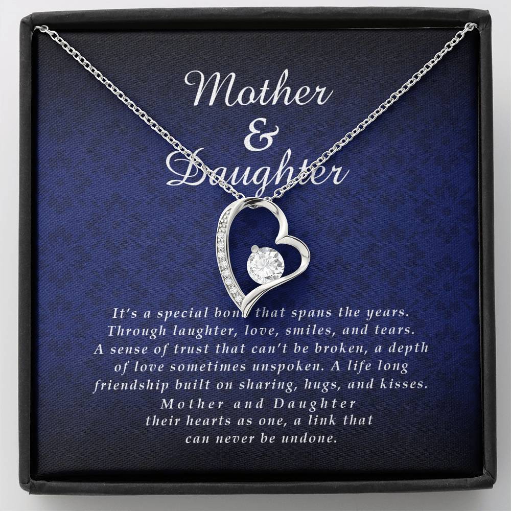 Forever Heart Necklace, Mother and Daughter Jewelry Card