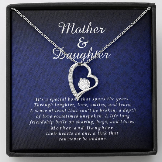 Forever Heart Necklace, Mother and Daughter Jewelry Card