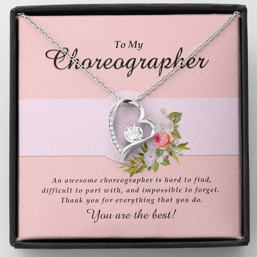 Forever Heart Necklace, Choreographer Jewelry Card