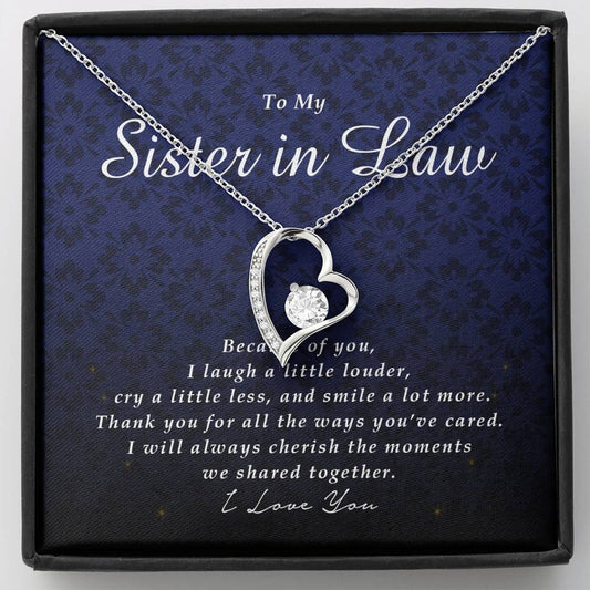 Forever Heart Necklace, To My Sister In Law