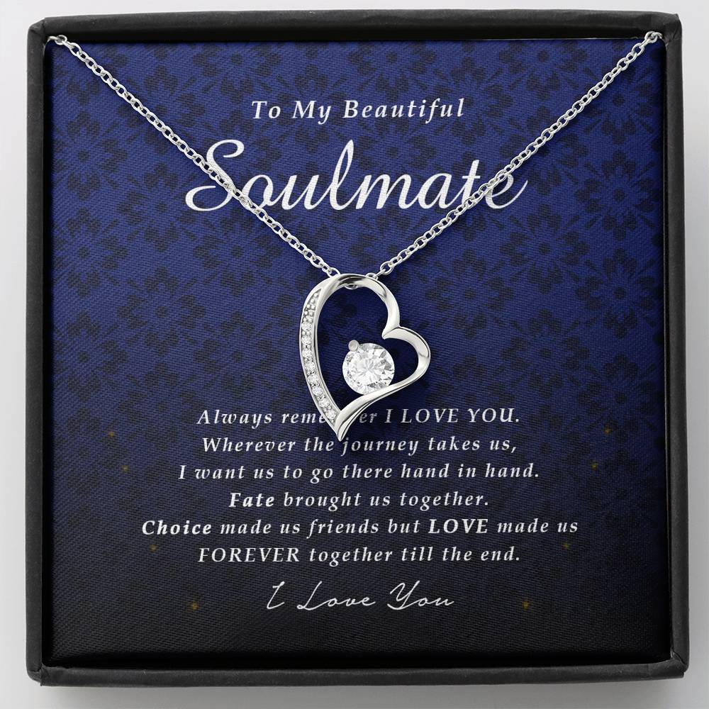 Forever Heart Necklace, To My Beautiful Soulmate