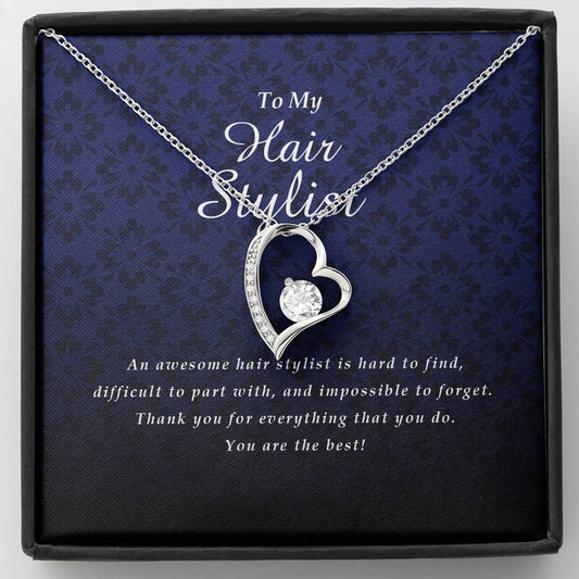 Forever Heart Necklace, Hair Stylist Gift