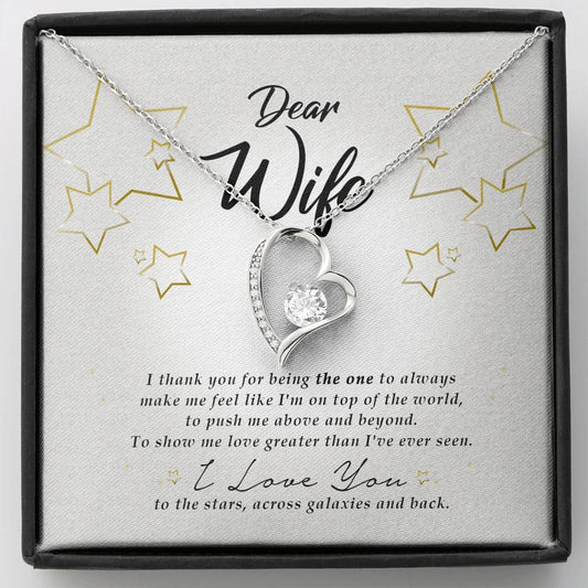 Forever Heart Necklace, Wife Jewelry
