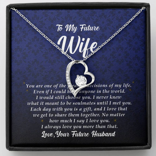 Wife Gift, Forever Heart Necklace
