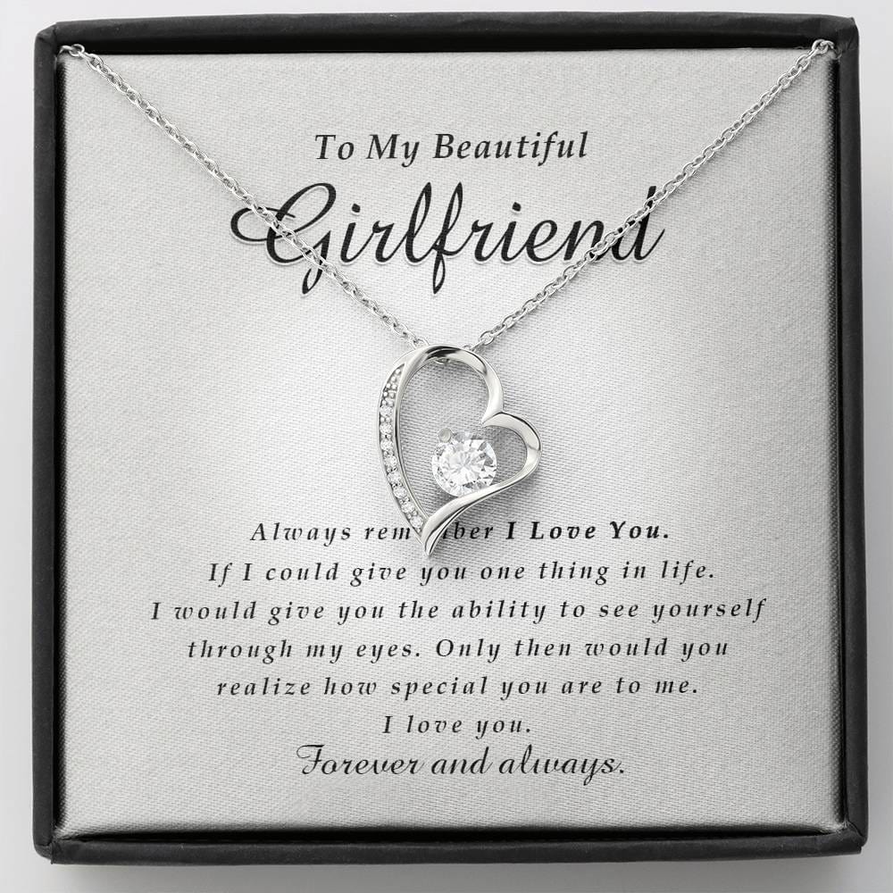 Forever Heart Necklace, To My Beautiful Girlfriend