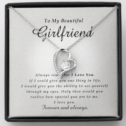 Forever Heart Necklace, To My Beautiful Girlfriend