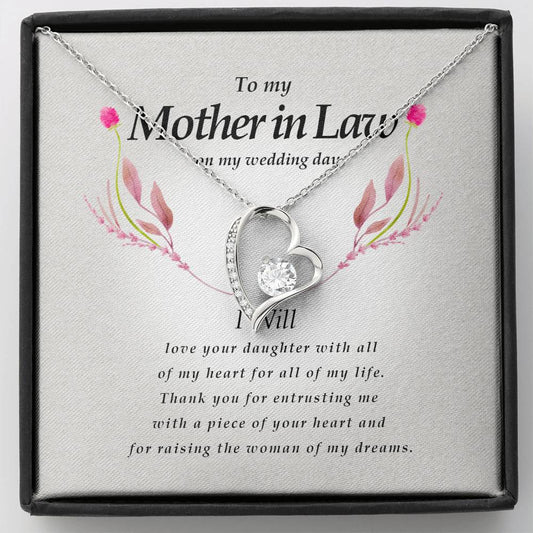Forever Heart Necklace, Mother In Law Necklace