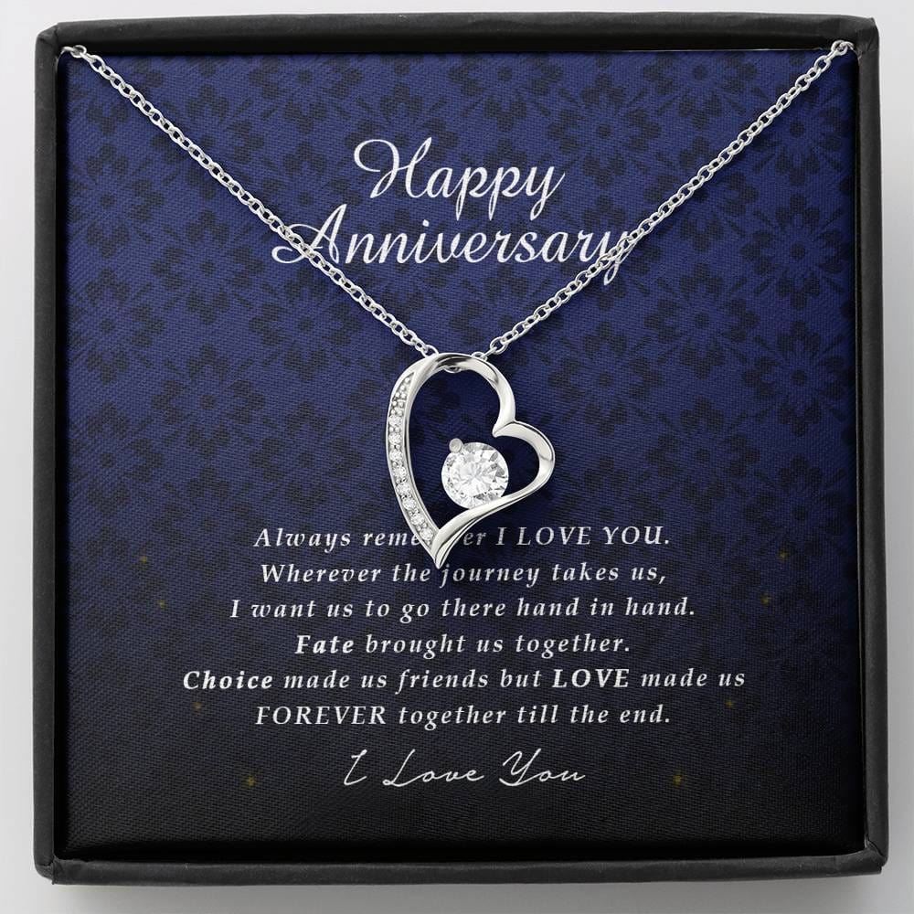 Forever Heart Necklace, Happy Anniversary