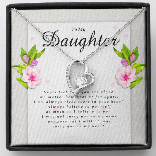 Forever Heart Necklace, Daughter Gift from Dad / Mom