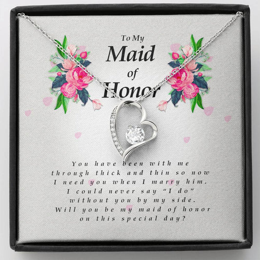 Forever Heart Necklace, To My Maid of Honor