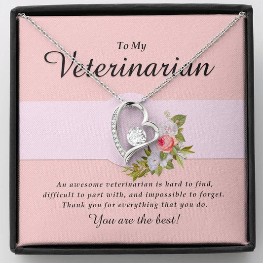 Forever Heart Necklace, Veterinarian Jewelry Card