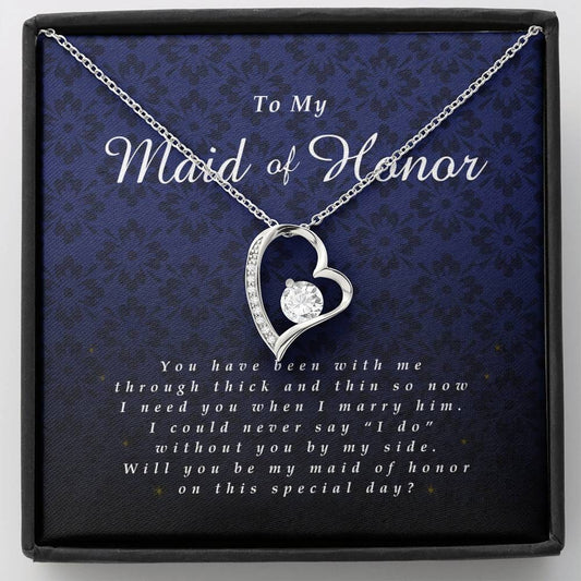 Forever Heart Necklace, To My Maid of Honor